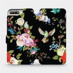 Mobiwear Flipové pouzdro na mobil Huawei Y6 Prime 2018 - VD09S Ptáčci a květy