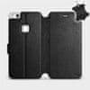 Mobiwear Luxusní flip pouzdro na mobil Huawei P10 Lite - Černé - kožené - L_BLS Black Leather