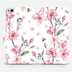 Mobiwear Flipové pouzdro na mobil Huawei P9 Lite 2017 - M124S Růžové květy