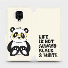 Mobiwear Flipové pouzdro na mobil Xiaomi Redmi Note 9 Pro - M041S Panda - life is not always black and white
