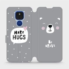 Mobiwear Flipové pouzdro na mobil Motorola Moto E7 Plus - MH06P Be brave - more hugs