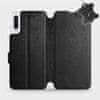 Mobiwear Luxusní flip pouzdro na mobil Samsung Galaxy A50 - Černé - kožené - L_BLS Black Leather