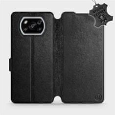 Mobiwear Flipové pouzdro na mobil Xiaomi POCO X3 NFC - Černé - kožené - L_BLS Black Leather
