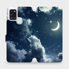 Mobiwear Flipové pouzdro na mobil Samsung Galaxy A21S - V145P Noční obloha s měsícem
