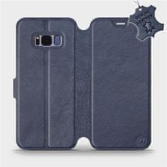 Mobiwear Luxusní flip pouzdro na mobil Samsung Galaxy S8 - Modré - kožené - L_NBS Blue Leather
