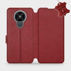 Mobiwear Flipové pouzdro na mobil Nokia 3.4 - Tmavě červené - kožené - L_DRS Dark Red Leather