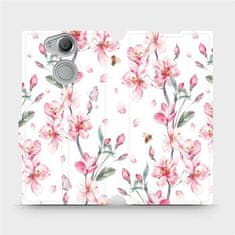 Mobiwear Flipové pouzdro na mobil Sony Xperia XA2 - M124S Růžové květy