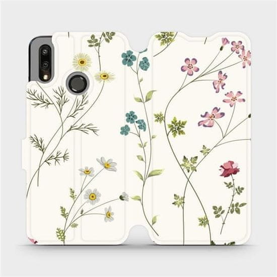 Mobiwear Flipové pouzdro na mobil Huawei P Smart 2019 - MD03S Tenké rostlinky s květy