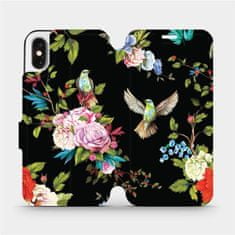 Mobiwear Flipové pouzdro na mobil Apple iPhone X - VD09S Ptáčci a květy
