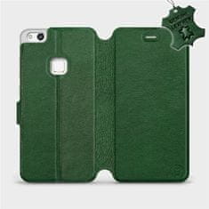 Mobiwear Luxusní flip pouzdro na mobil Huawei P10 Lite - Zelené - kožené - L_GRS Green Leather