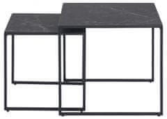Design Scandinavia Konferenční stolek Infinity (SADA 2 ks), 50 cm, černá