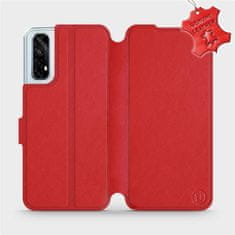 Mobiwear Flipové pouzdro na mobil Realme 7 - Červené - kožené - L_RDS Red Leather