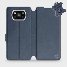Mobiwear Luxusní kožené flip pouzdro na mobil Xiaomi Poco X3 Pro - Modré - L_NBS Blue Leather