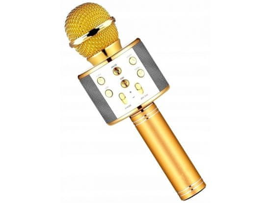Karaoke bluetooth mikrofon s reproduktorem, ZLATÁ E-227-GO