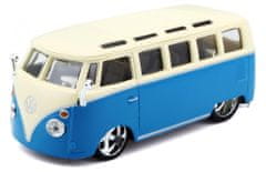 BBurago 1:32 Plus Volkswagen Van Samba Blue/White