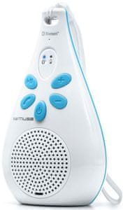 moderní reproduktor muse m-320bt Bluetooth led indikátor lehounké provedení do sprchy voděodolný mikrofon handsfree funkce vestavěná tlačítka 
