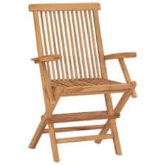 Petromila Skládací zahradní židle 8 ks masivní teakové dřevo