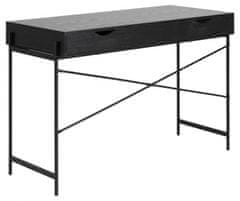 Design Scandinavia Pracovní stůl Angus, 110 cm, MDF, černá
