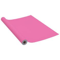 shumee Samolepící tapeta na nábytek růžová vysoký lesk 500 x 90 cm PVC