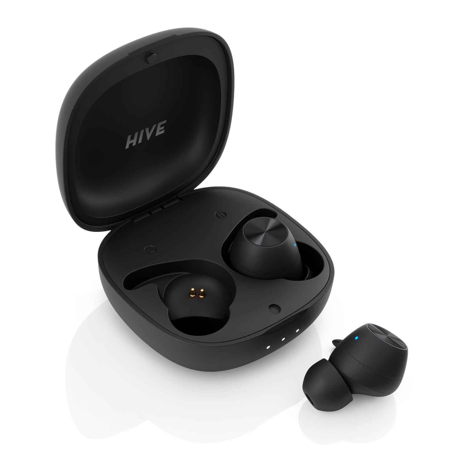  bluetooth přenosná sluchátka niceboy hive pods 3 pro bezdrátová ip55 aac sbc nabíjecí box 33 h provoz celkem vhodná i pro sportovce mikrofon handsfree hlasové ovládání špičkový zvuk 6mm výkonné měniče 