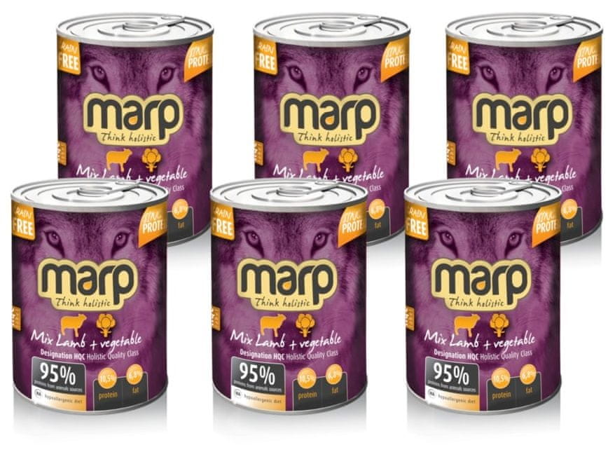 Levně Marp Mix konzerva jehně + zelenina 6 x 400 g