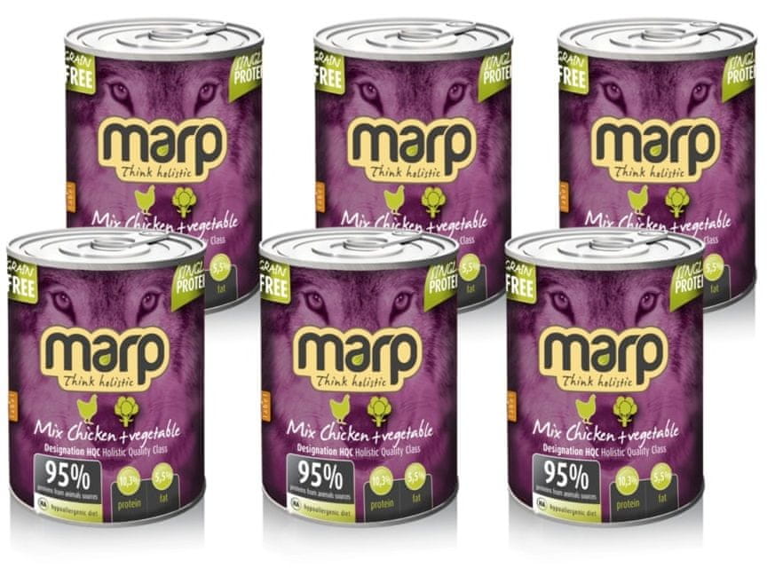 Levně Marp Mix konzerva kuře + zelenina 6 x 400 g