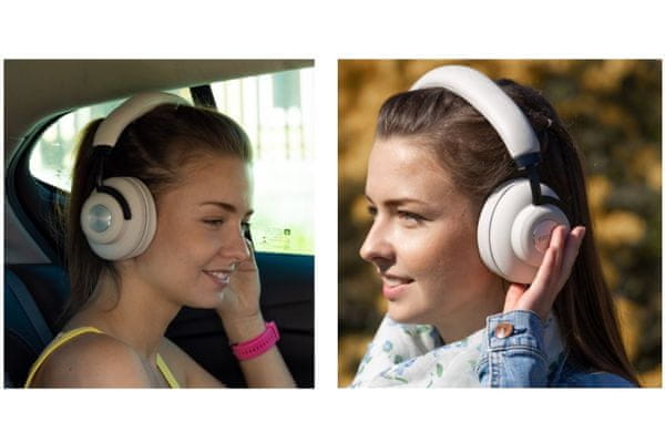  moderní Bluetooth sluchátka s anc technologií evolveo supremesound 4anc anc technologie aux in vstup kabelové připojení výdrž až 30 h na nabití slot pro paměťové karty handsfree funkce mikrofon 