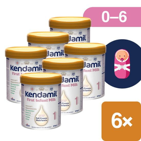 Kendamil kojenecké mléko 1 DHA+ 6x 800 g