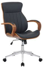 BHM Germany Kancelářská židle Melilla, syntetická kůže, ořech / černá