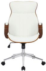 BHM Germany Kancelářská židle Melilla, syntetická kůže, ořech / bílá