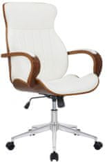 BHM Germany Kancelářská židle Melilla, syntetická kůže, ořech / bílá