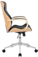 BHM Germany Kancelářská židle Melilla, syntetická kůže, přírodní / černá