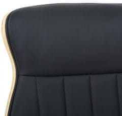BHM Germany Kancelářská židle Melilla, syntetická kůže, přírodní / černá