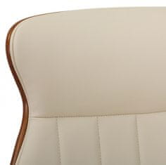 BHM Germany Kancelářská židle Melilla, syntetická kůže, ořech / krémová