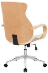 BHM Germany Kancelářská židle Melilla, syntetická kůže, přírodní / bílá