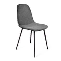 Homla SLANK Velurová židle šedá 44x52x85cm