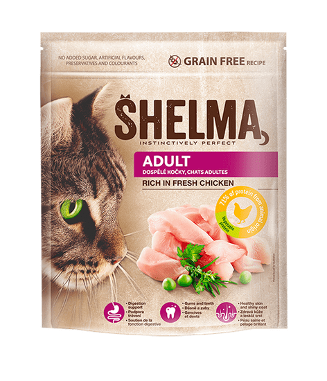 SHELMA Granule Freshmeat Adult kuřecí 2*750g