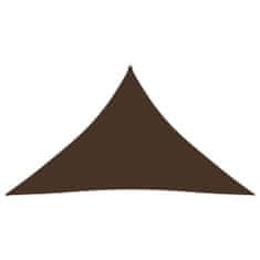 Greatstore Stínící plachta oxfordská látka trojúhelníková 4x4x5,8 m hnědá