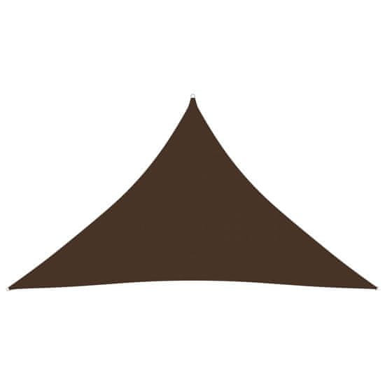 shumee Stínící plachta oxfordská látka trojúhelníková 4x4x5,8 m hnědá