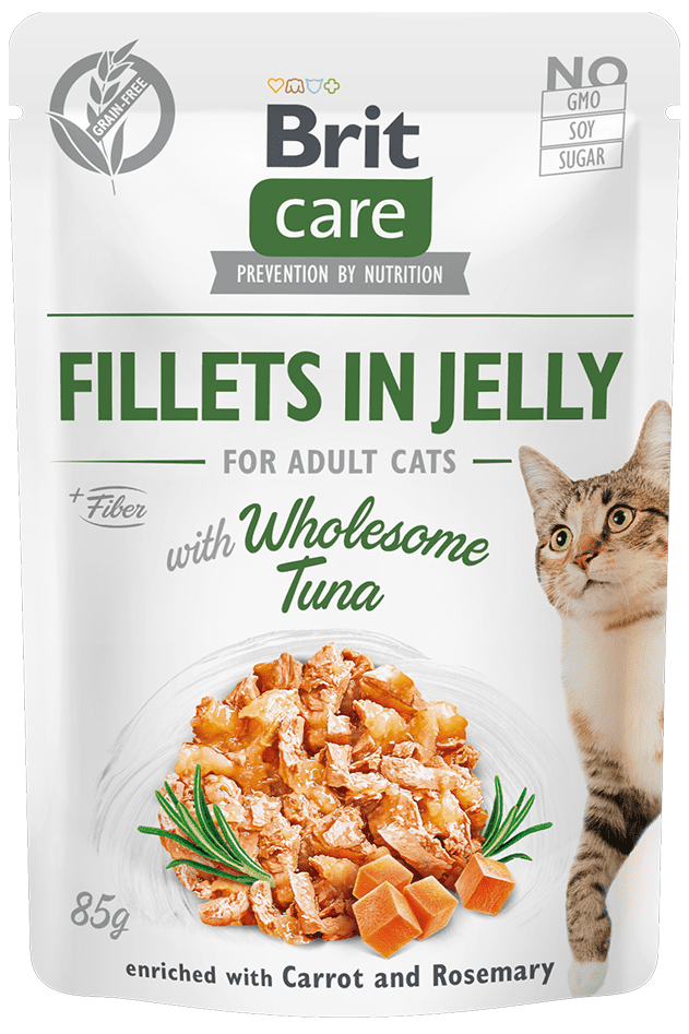 Levně Brit Care Cat Fillets in Jelly with Wholesome Tuna 24x85 g
