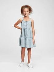 Gap Dětské šaty denim tiered dress XS