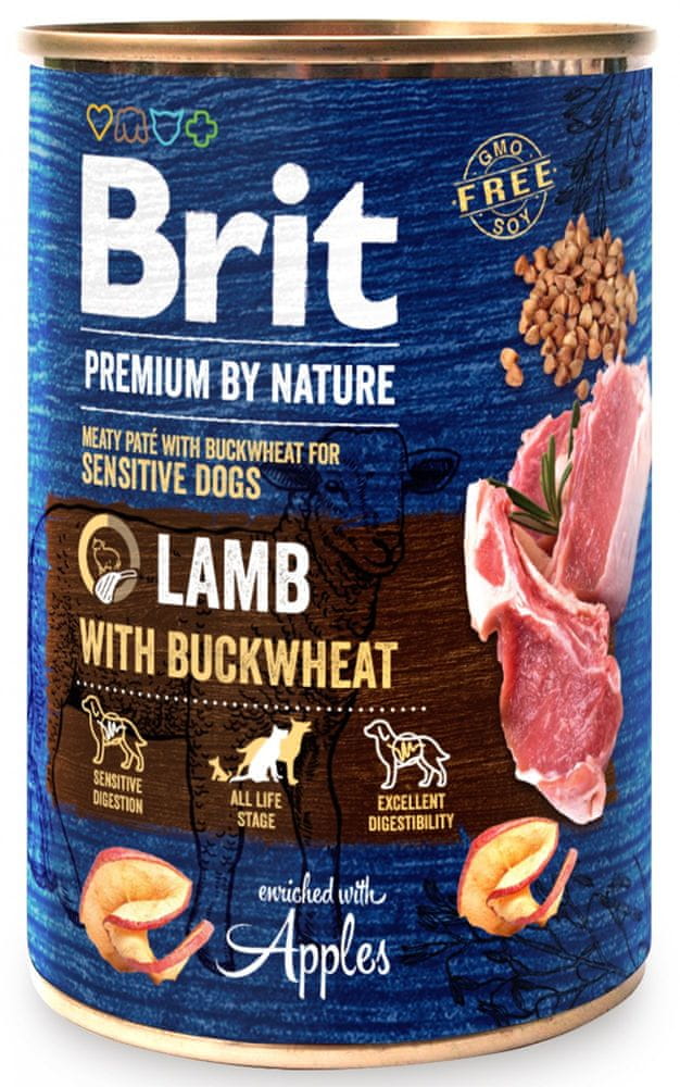 Levně Brit Premium by Nature Lamb with Buckwheat 6x400 g
