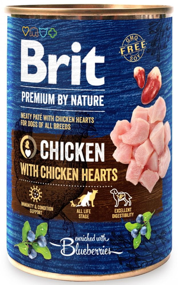 Levně Brit Premium by Nature Chicken with Hearts 6x400 g