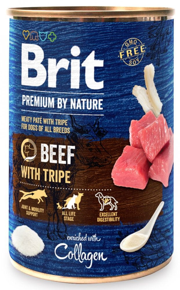 Levně Brit Premium by Nature Beef with Tripes 6x400 g