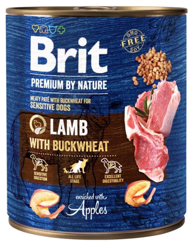 Levně Brit Premium by Nature Lamb with Buckwheat 6x800 g