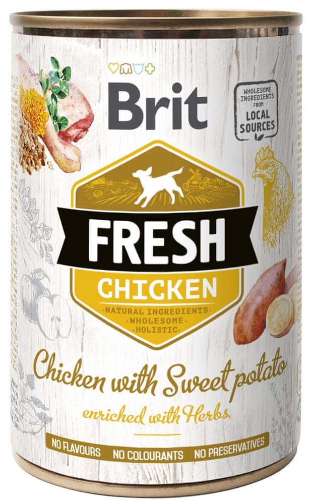 Levně Brit Fresh Chicken with Sweet Potato 6x400g
