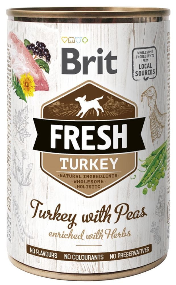 Levně Brit Fresh Turkey with Peas 6x400g