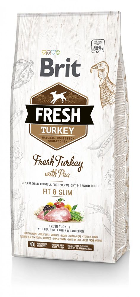 Levně Brit Fresh Turkey with Pea Light Fit & Slim 12 kg