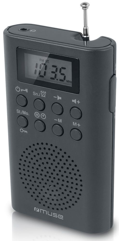 Levně Muse M-03R, přenosné digit. kapesní rádio, černá