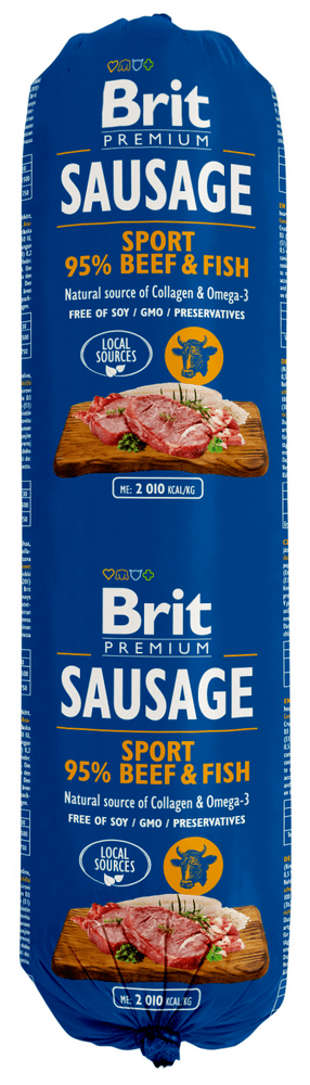 Levně Brit Sausage Sport - Beef & Fish 12 x 800 g